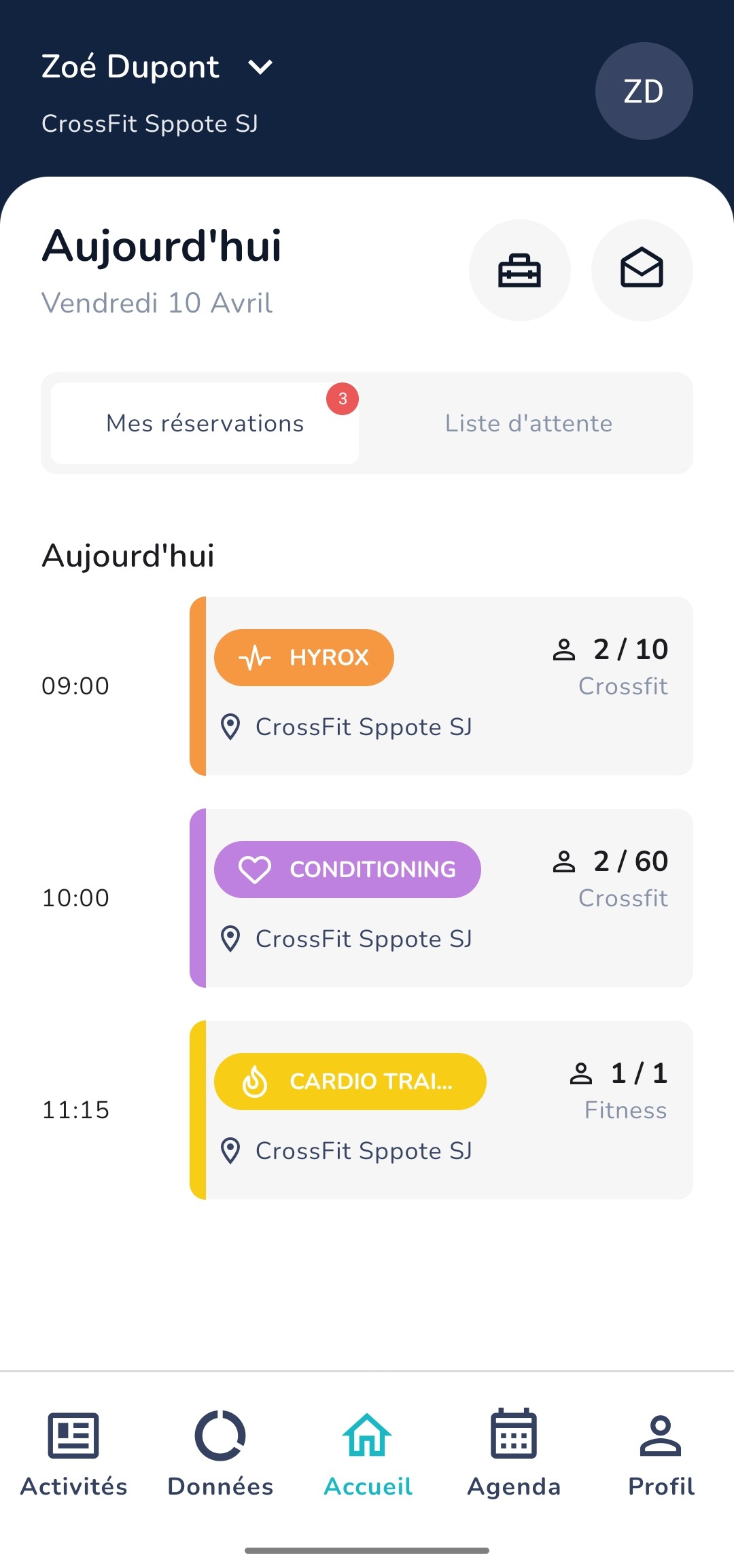 App Sppote — écran 1