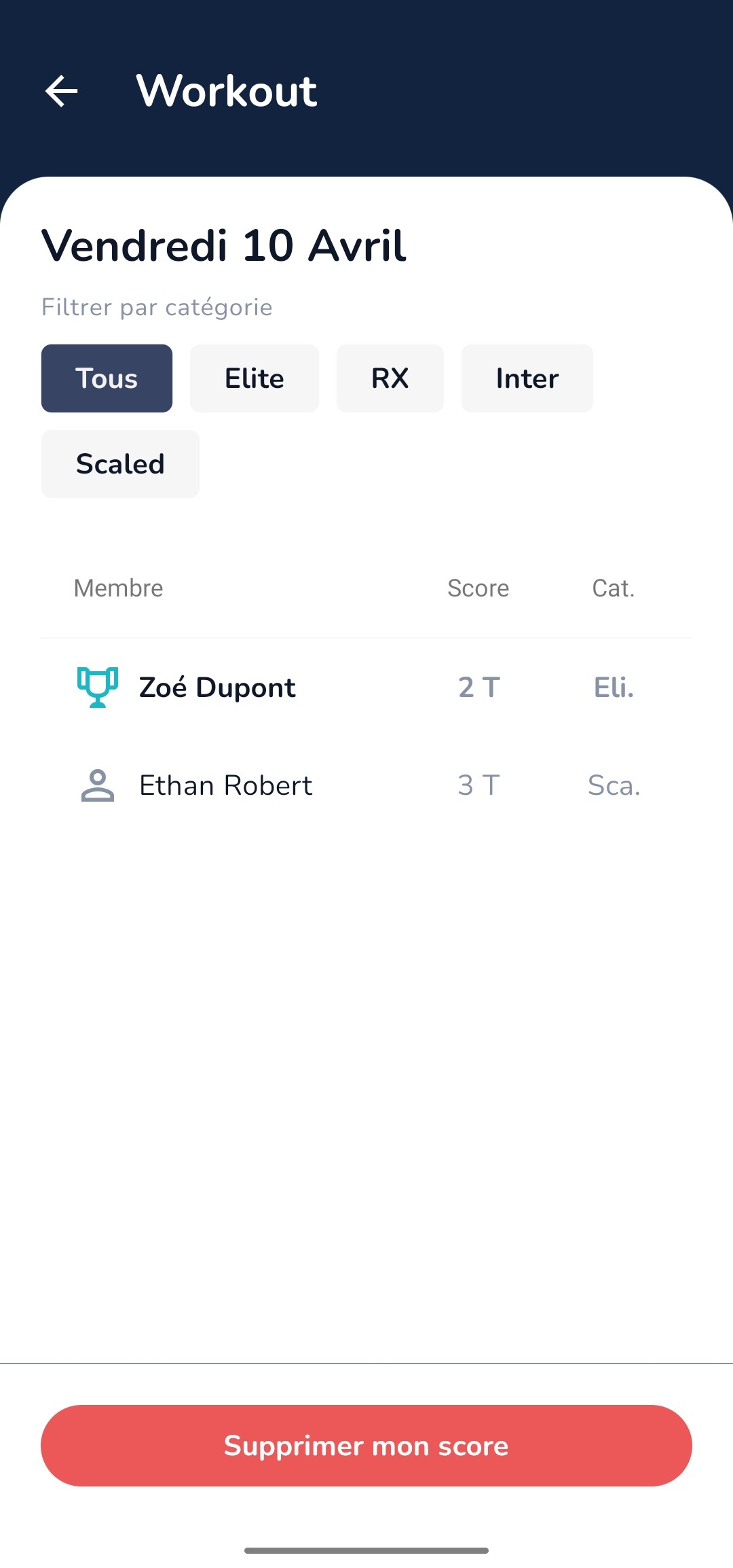 App Sppote — écran 6